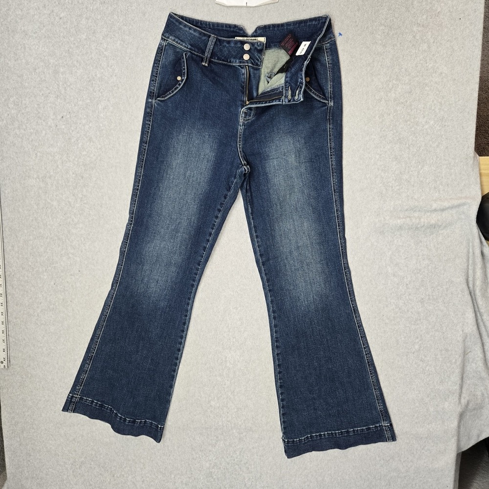 Rock & Roll Denim Women Jeans 31X32‎ Blue Denim Bootcut Western RRWD5HROGH